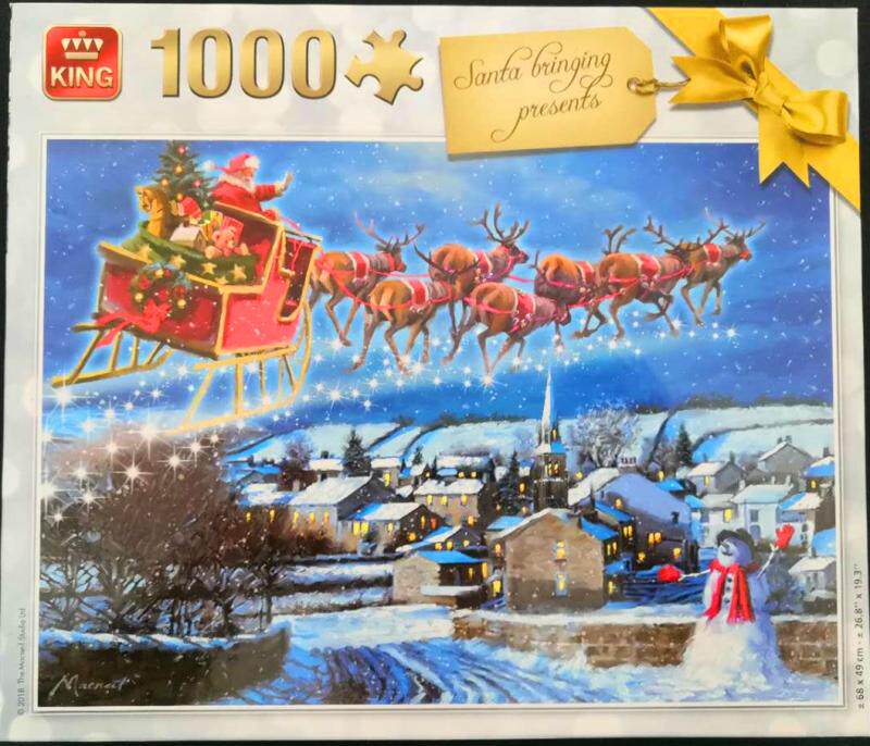 【清仓】荷兰King Inter拼图 圣诞老人 雪橇飞跃 新年小镇1000片