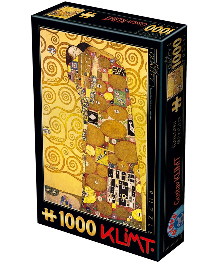 现货 D-Toys罗马尼亚进口益智拼图66923KL12 克里姆特 拥抱1000片