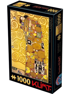 现货 D-Toys罗马尼亚进口益智拼图66923KL12 克里姆特 拥抱1000片