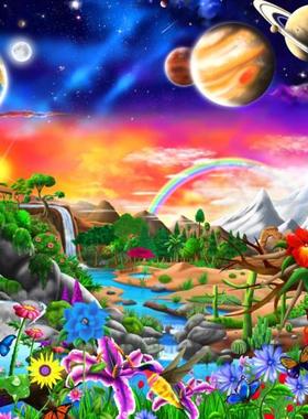 现货包邮 法国Bluebird蓝鸟进口成人益智拼图70151宇宙天堂1000片