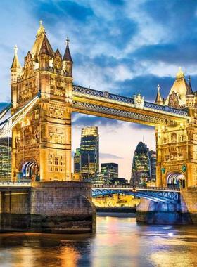 现货包邮 Clementoni意大利进口益智拼图32563伦敦塔桥黄昏2000片