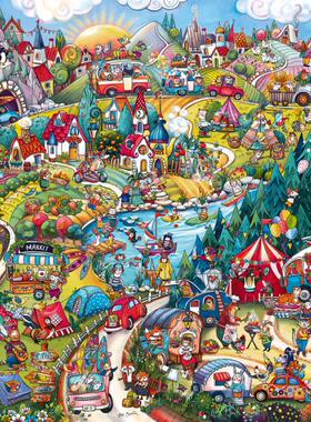 现货包邮 HEYE德国进口成人益智拼图减压29930野营2000片三角