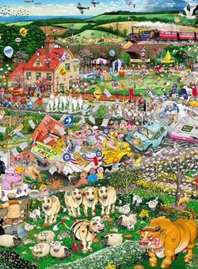 Gibsons英国进口益智拼图我爱四季乡村农场周末圣诞节卡通1000片