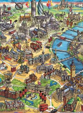 现货包邮 西班牙Educa 进口成人益智拼图18451伦敦城市地图500片