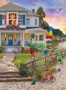 新款包邮德国schmidt施密特进口成人益智拼图58990海滨别墅1000片