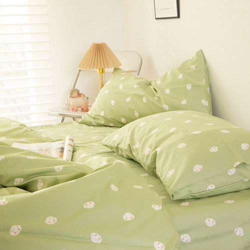 纯棉少女床单单件全棉双人被套