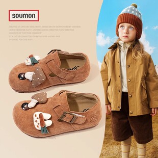 书萌童鞋女童皮鞋2025秋季新款儿童公主鞋小女孩复古勃肯鞋宝宝鞋