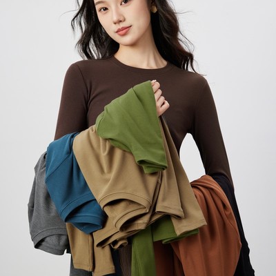 针织衫百搭长袖桑蚕丝修身显瘦