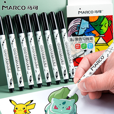 taobao agent Black children's art lip pencil, drawing apron, marker, digital pen, safe stationery