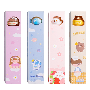 12色圆珠笔卡通可爱创意十色多色笔按压式彩色多功能笔多色笔合一中性笔彩虹原子笔学生标记号做笔记专用油笔