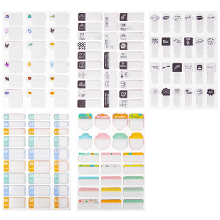 卡通姓名贴儿童自粘手写标签贴纸可爱幼儿园宝宝书本韩国小签名小学生课本写名字水杯区分标记防水分类不干胶