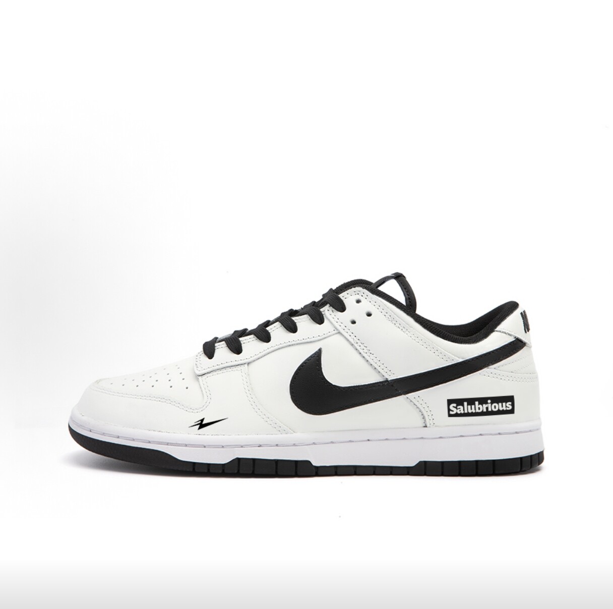 【定制球鞋】Nike Dunk 皮革燃尽人间色复古百搭板鞋男女同款白黑