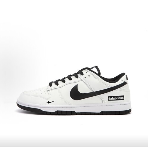 【定制球鞋】Nike Dunk 皮革燃尽人间色复古百搭板鞋男女同款白黑