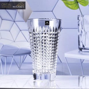 家用奢华简约水养花器 ROGASKA进口水晶玻璃花瓶摆件客厅插花欧式