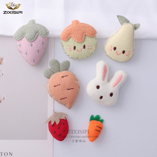 M0015 饰品头饰配饰发饰材料 卡通多彩水果布艺配件头饰鞋 袜充棉装