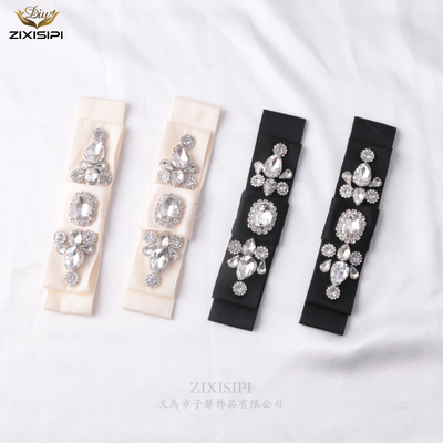 手工钉珠水钻立体蝴蝶结饰品配件