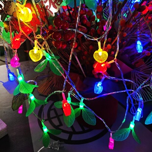 新款LED爱心彩灯闪灯串灯满天星家用霓虹户外树叶防水节日装饰灯
