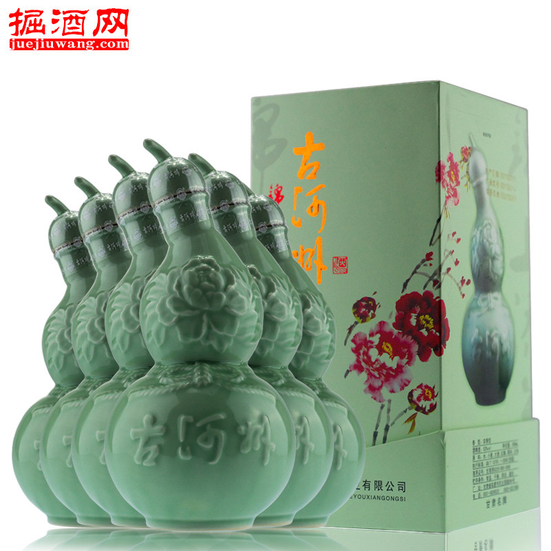 古河州白酒 锦上添花 52度浓香型礼盒装500ml*6整箱6瓶装特价包邮
