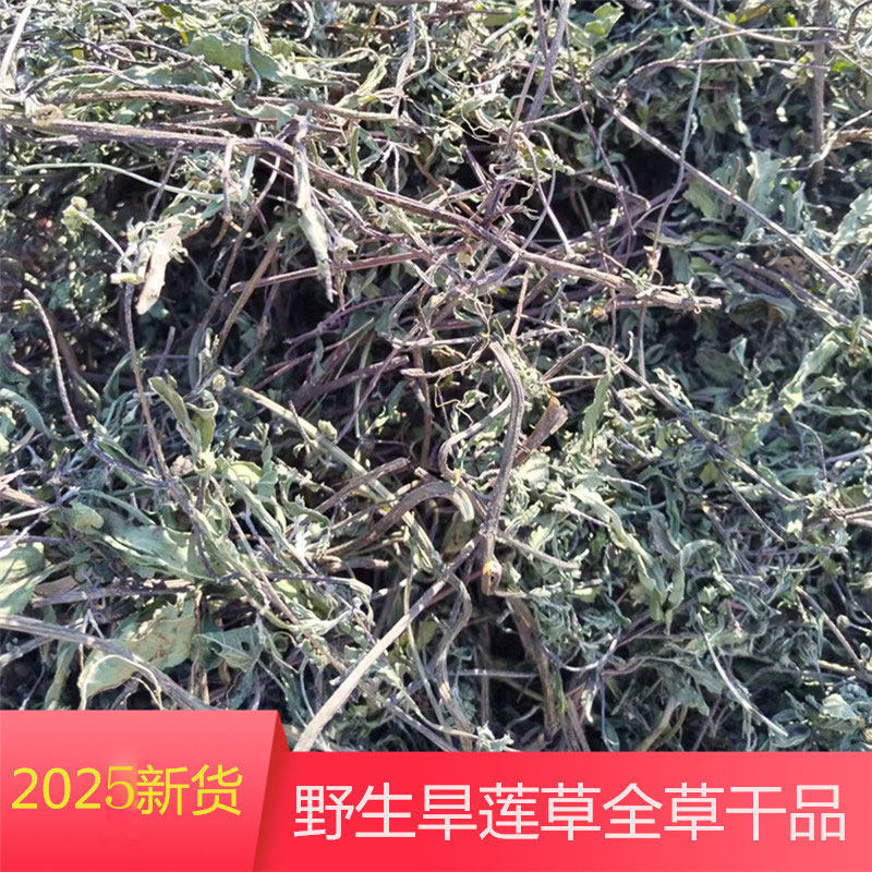 野生旱莲草干品整棵墨旱莲农家生晒中药材500g另有女贞子
