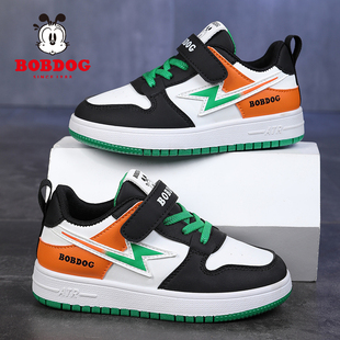 巴布豆男孩鞋子2025夏季新款男童百搭运动鞋子女童网面透气aj板鞋