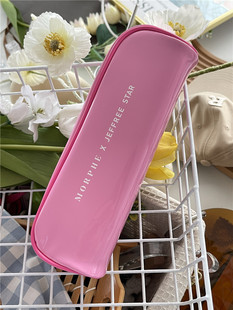 奶粉丝滑手感颜色娇艳-出口笔袋防水拼色粉色化妆刷收纳包化妆包