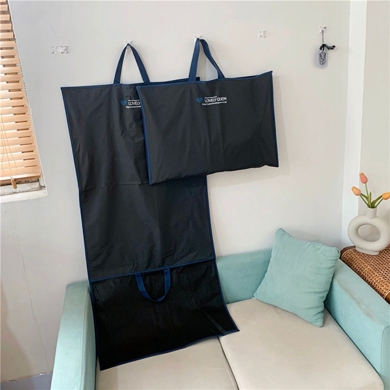 出岛国高端黑色简约三折手提衣物防尘套大衣西服罩防尘袋,收纳整理,大衣/西服罩,淘宝优惠券,粉丝福利购,淘宝优惠卷