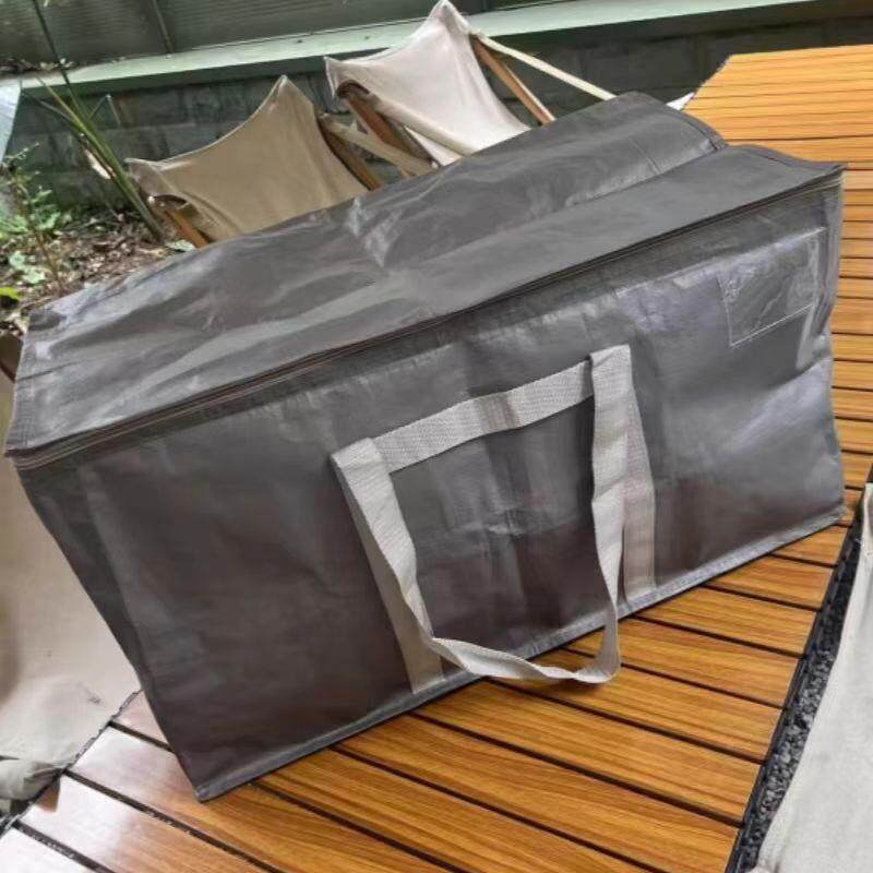 外贸原单超大号防水编织拉链包环保袋衣物被子收纳袋搬家袋储物袋