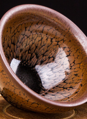 建阳建盏纯手工茶盏茶杯李细妹老师黄鹧鸪斑盏主人杯9-9.5公分