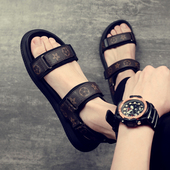 爸爸凉鞋 2025新款 夏季 男士 越南外穿运动沙滩罗马开车外贸拖鞋 厚底