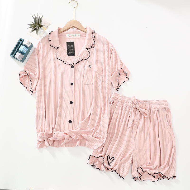 凉感莫代尔睡衣女夏薄款开衫