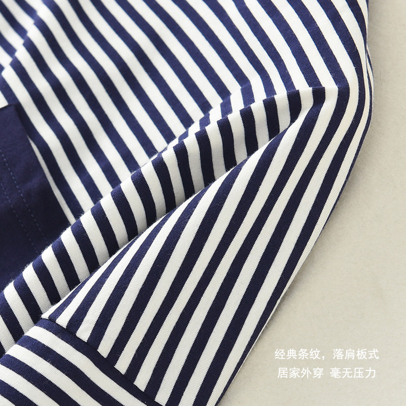 순수 코튼 긴팔 티셔츠 여성 가을 겨울 캐주얼 홈웨어 탑 싱글 스트 라이프 얇은 루즈 버전 잠옷 바닥 셔츠