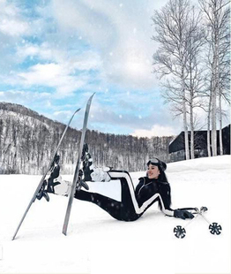 滑雪服单双板冲锋显瘦腿裤 女黑白运动户外衣 防风保暖耐磨修身 新品