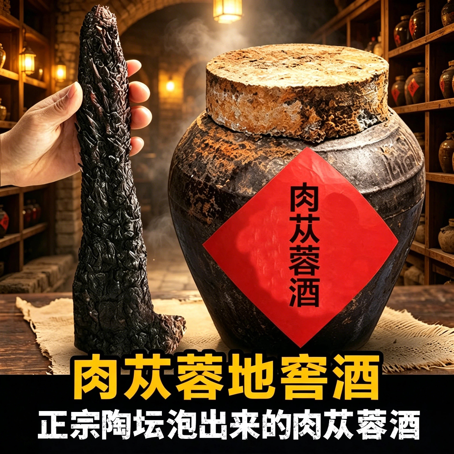 封坛肉苁蓉地窖酒40度纯粮泡酒