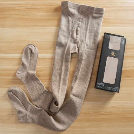 SK7327羊绒保暖显瘦打底裤秋冬新款灰色羊毛袜立体麻花条纹中厚款