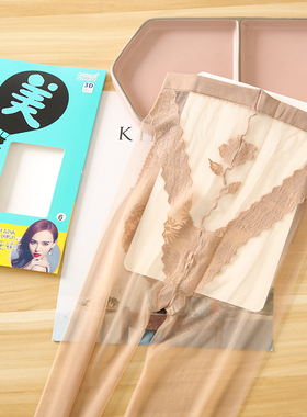 肉色丝袜女薄款SK8870蕾丝爱心臀脚尖加固连裤袜一线裆3D超薄隐形