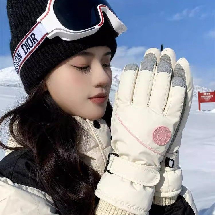 滑雪手套女2025新款秋冬季加绒加厚保暖御寒触屏电动车骑行手套,居家日用,保暖手套,淘宝优惠券,粉丝福利购,淘宝优惠卷