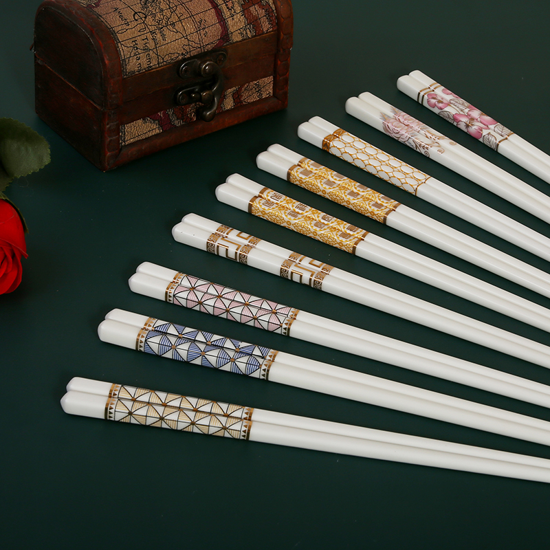 北欧不滑非实木餐具送礼陶瓷筷子