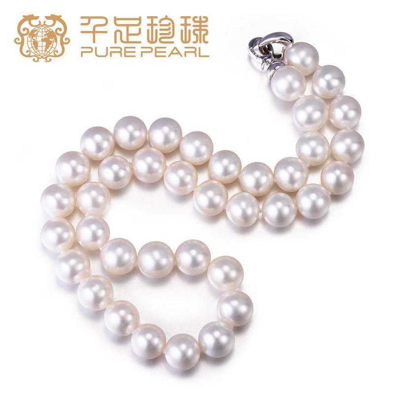 千足正圆大颗珍珠项链送妈妈