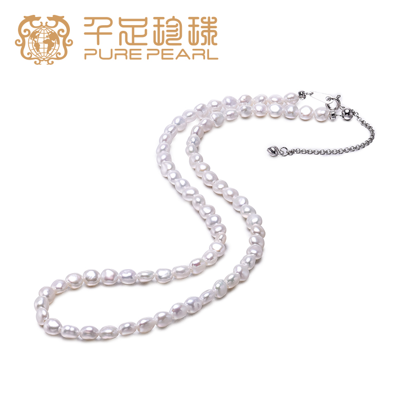 千足珍珠淡水巴洛克项链