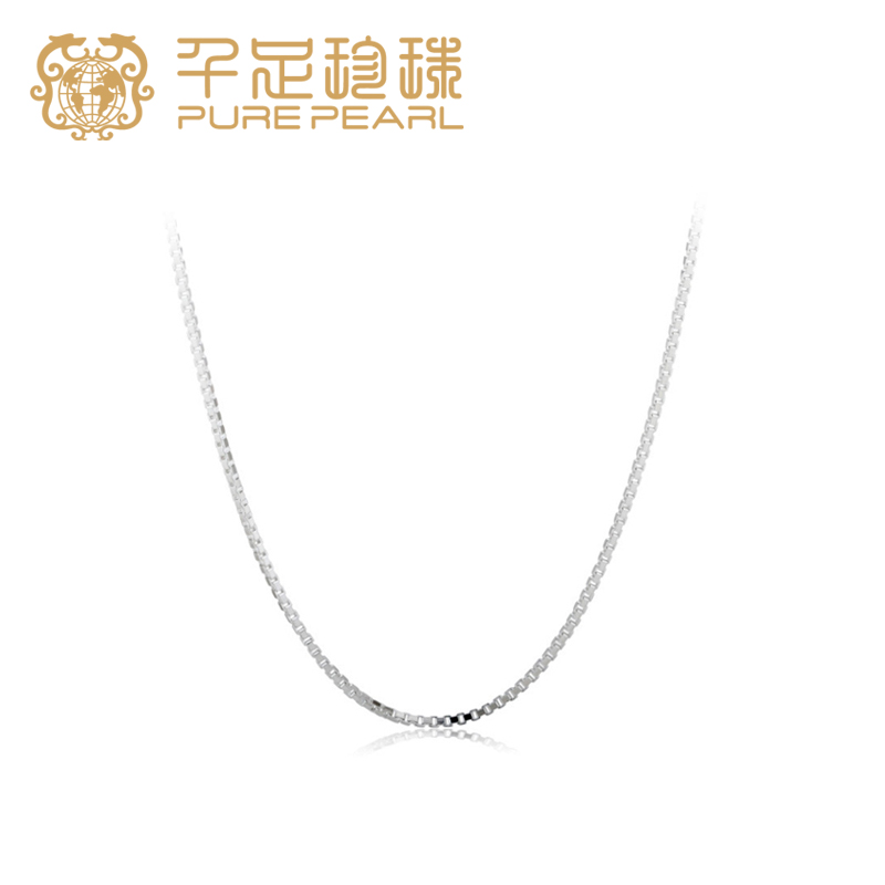 千足正品  S925银经典盒子链镀三层金银链子在类目 饰品/流行首饰/时尚饰品新, 项链中 - 来自Buy2taobao.com提供专业的淘宝代购服务