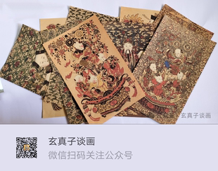 门神木版年画复古宣纸复古A4款单幅门贴防古宣传无背胶新年门画