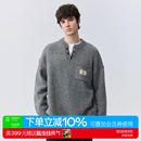 warmtrees15周年限定款半开领长袖毛衣灰色2025新款秋冬男女同款