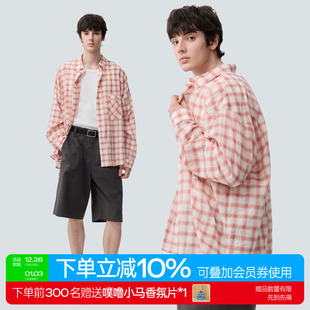 衬衫 开衫 男女款 新款 外套宽松 2025秋季 warmtrees复古微透格子长袖
