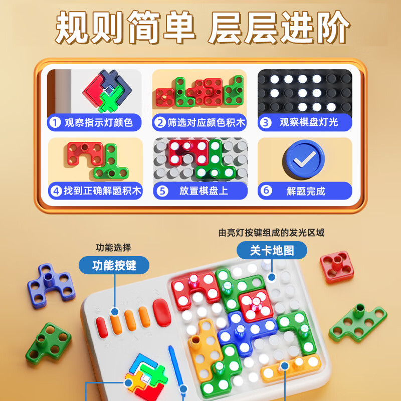 超级积木七巧板拼图机益智玩具训练儿童逻辑思维智能华容道男礼物