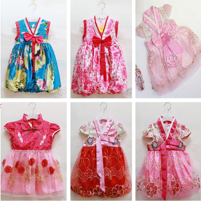 清仓儿童韩服女童小岁蓬蓬裙新年