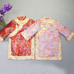 秋冬新款儿童唐装长袖旗袍女童格格服2-8周岁宝宝新年礼服连衣裙
