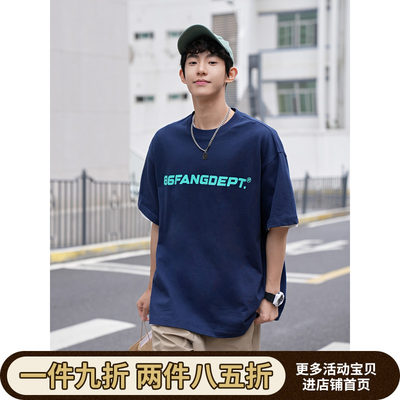 86FANGDEPT.logo印花港风t恤