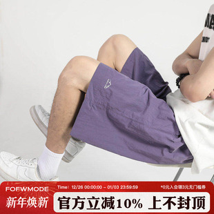 梭织潮运动宽松透气凉感五分裤 FOFWMODE 男美式 速干伞兵短裤 夏季