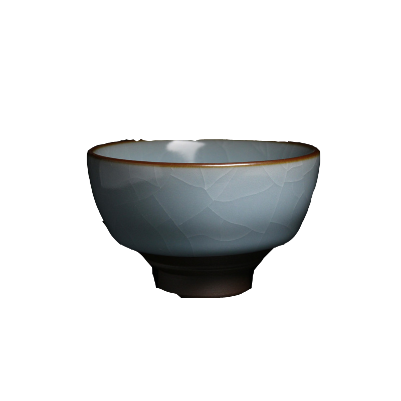 李善明汝窑手工杯善款全手工铁胎茶杯