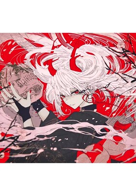 Abyssgaming赤骸_红玉二次元钢化玻璃鼠标垫电竞游戏FPS专用超大